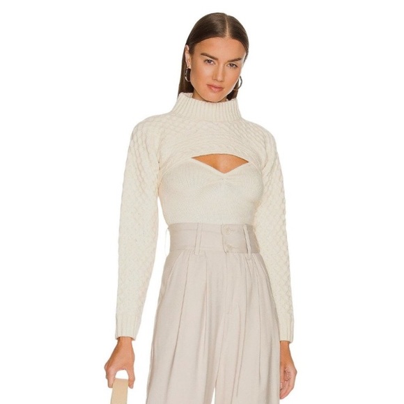 REVOLVE Sweaters New Revolve Knit Cable Arm Warmers Turtleneck